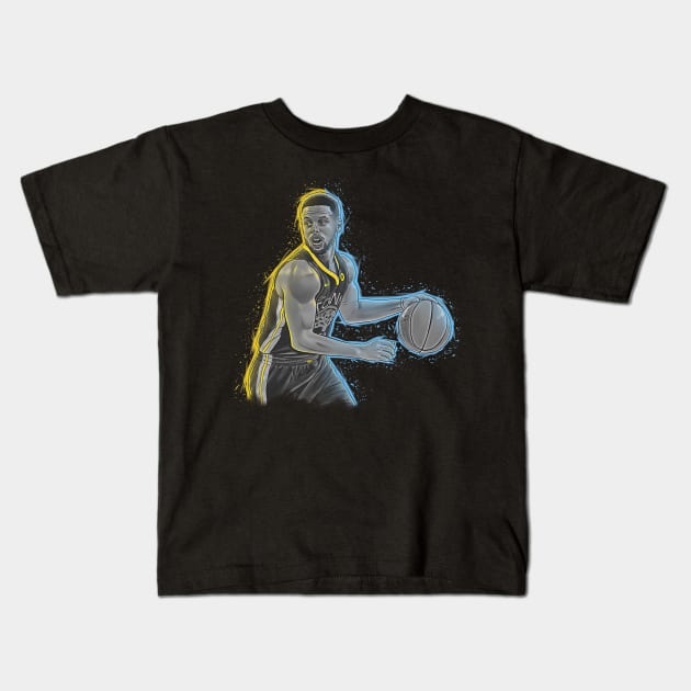 Stephen Curry boys Kids T-Shirt by mandibasah88